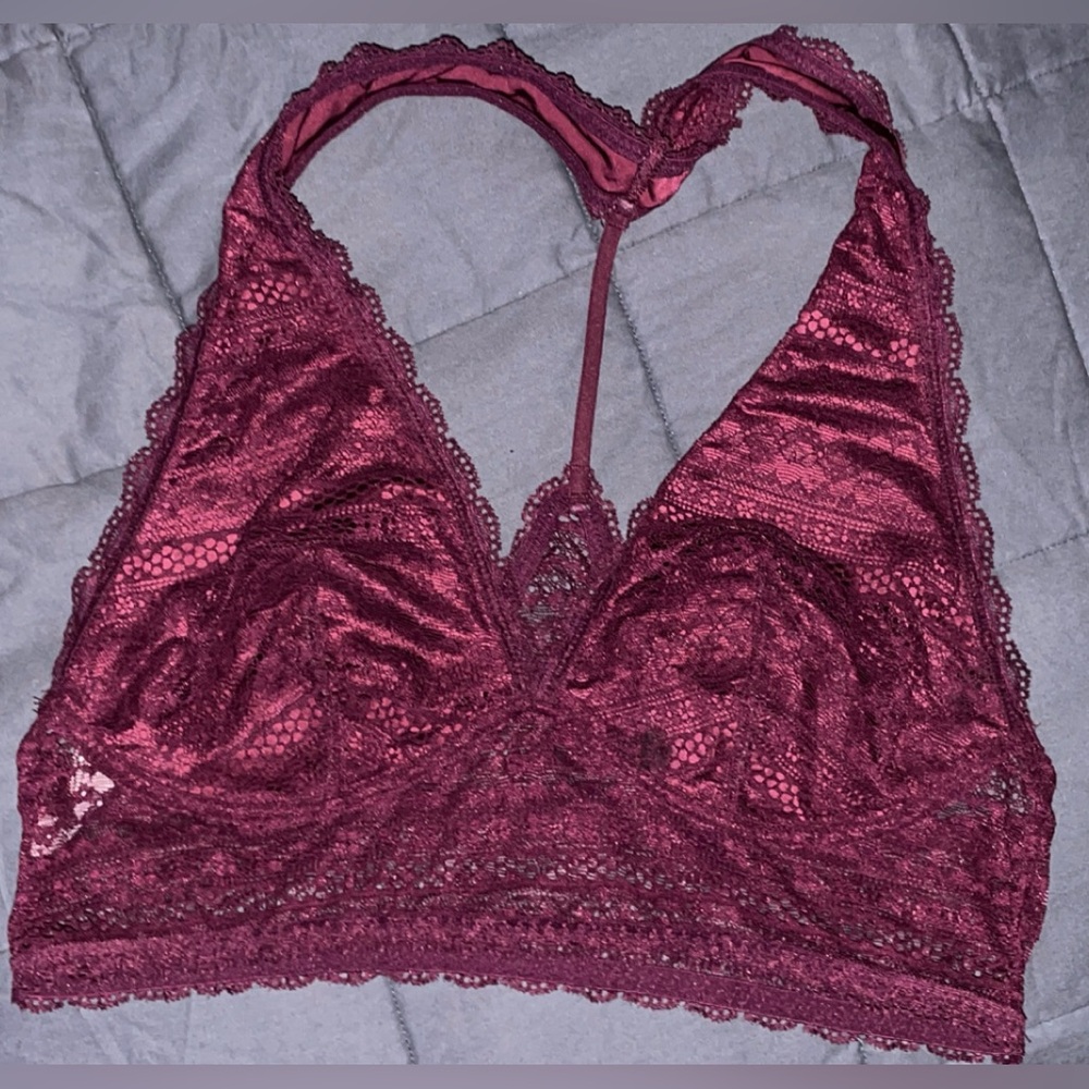 Victoria's Secret Deep Red Lace Bralette